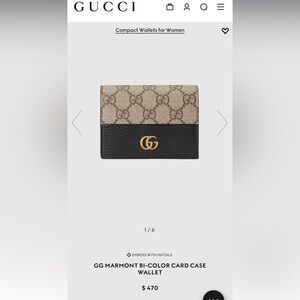 Gucci Marmont Bi-color Card Case wallet